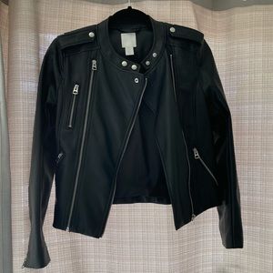 H&M vegan leather biker jacket